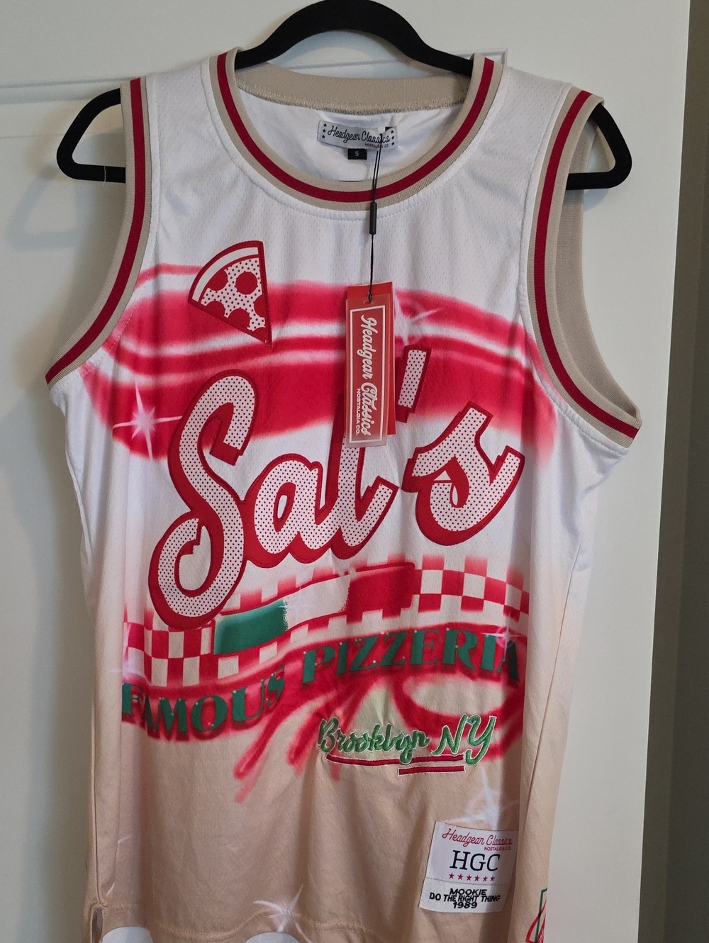 (Do The Right Thing )Sal's Pizzeria Graphic Jersey - White, Red, Green